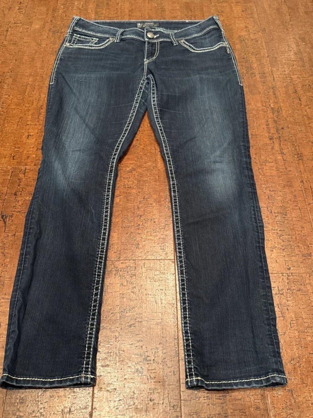 Silver Jeans Women’s 32X31 Suki Skinny Jeans Dark Wash Blue Stretch Denim